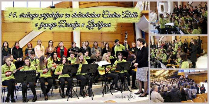 Tamburaši, vokalna skupina Grlice in komorni zbor Plejade na 14. srečanju Centra Aletti v župniji Dravlje
